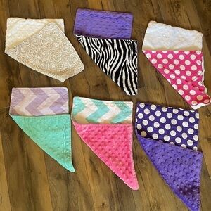 Six Homemade Baby Burp Cloths​